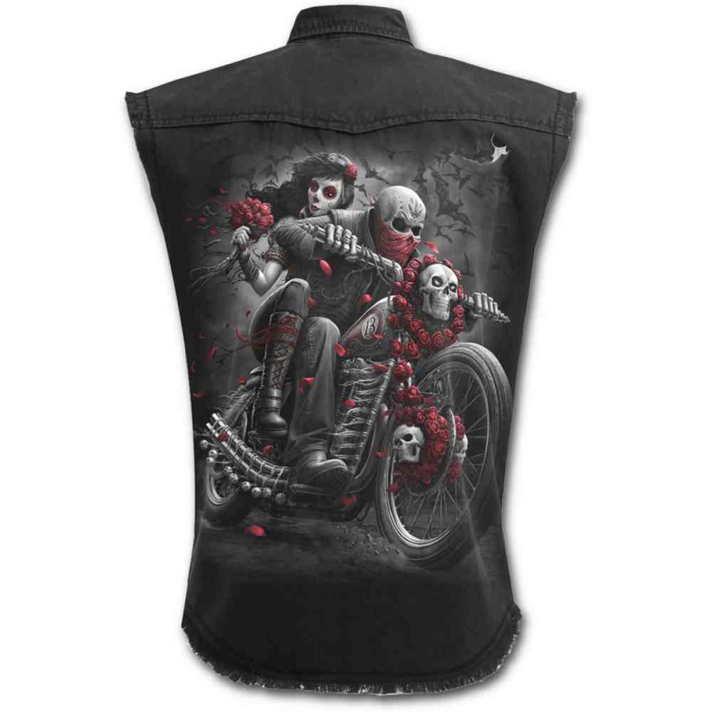 Spiral - DOTD BIKERS Ärmelloses Arbeitshemd - Schwarz